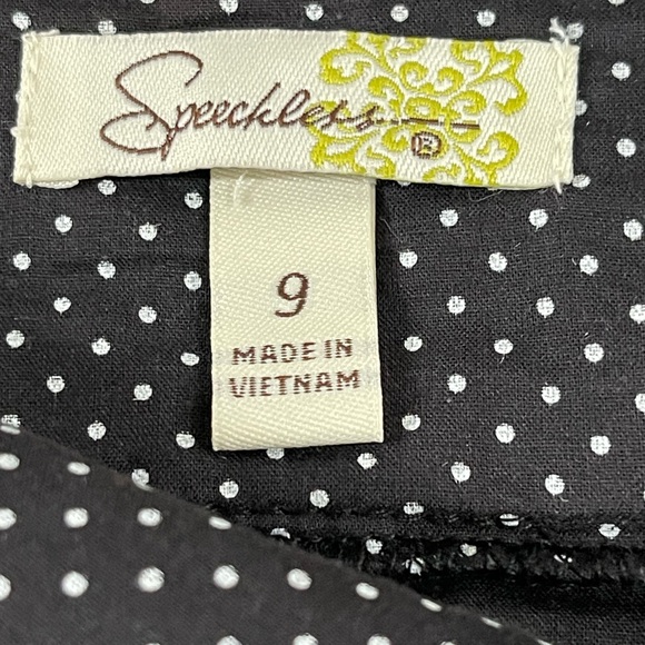 Speechless Juniors  Black A-Line Skirt with White Embroidery Size 9 - Picture 5 of 7